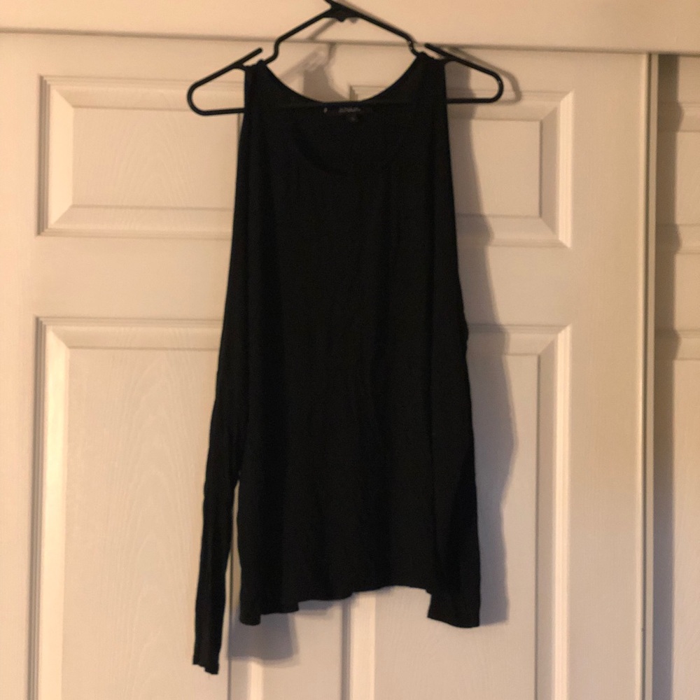ANGL Cold Shoulder Black Long Sleeve